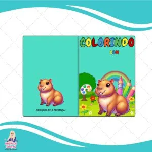 Revistinha Colorir Capivara 18 Revistinha Colorir Capivara