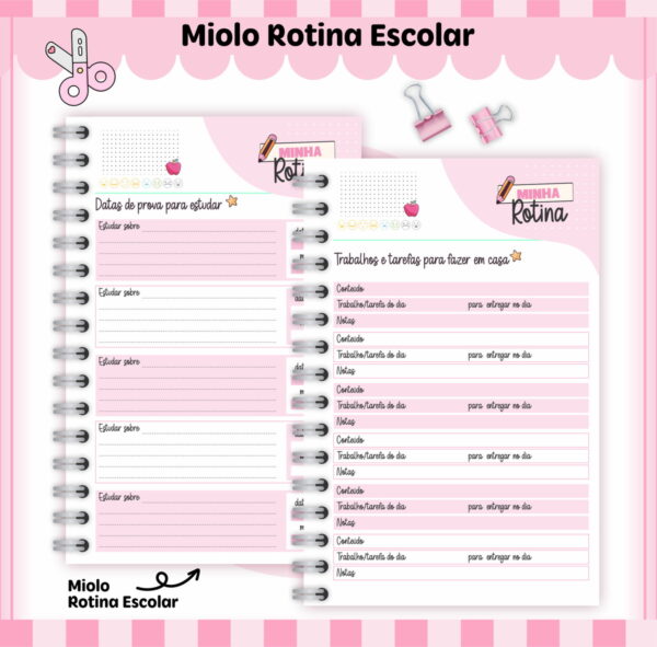 Rotina Escolar Menina