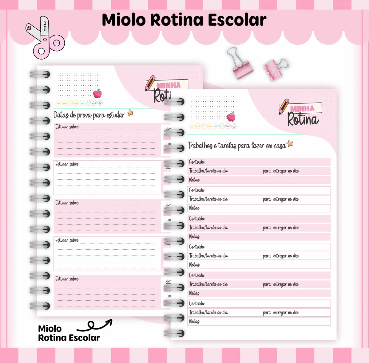 Rotina Escolar Menina