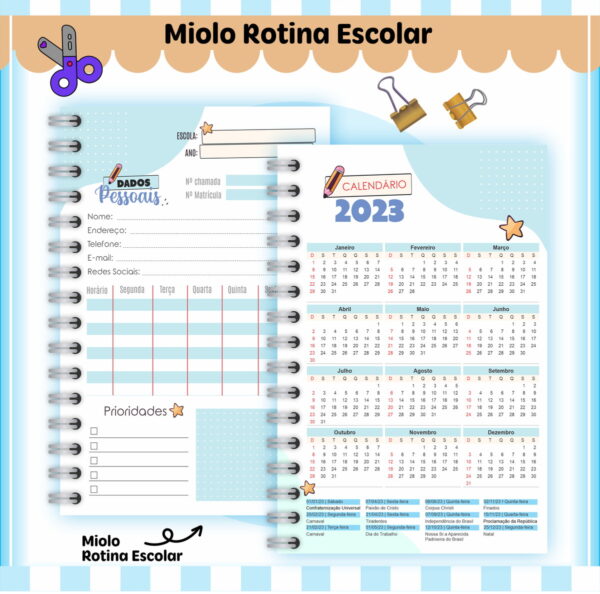 Rotina Escolar Menino