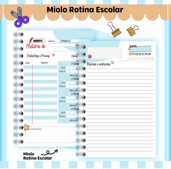 Rotina Escolar Menino
