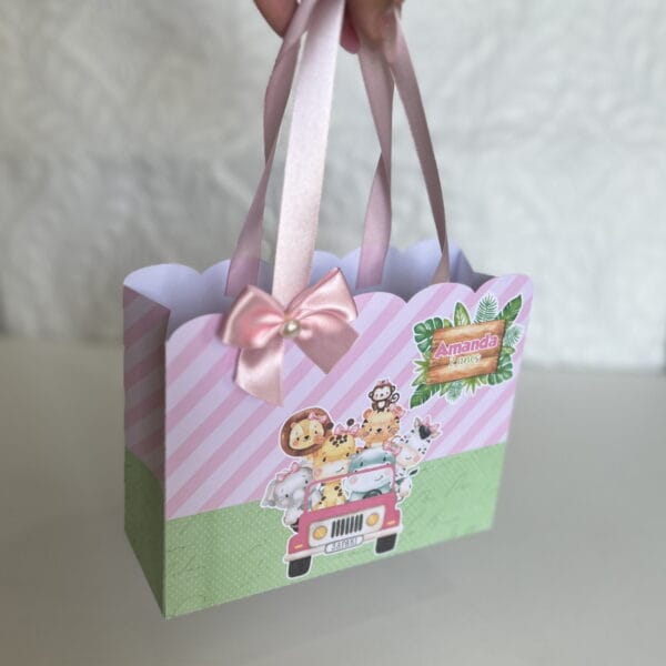 Sacolinha Infantil Safari Rosa