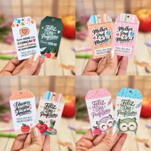 Tags Dia dos Professores para Personalizar Presentes