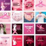 Templates Photoshop Outubro Rosa 80 Artes Mídias Sociais