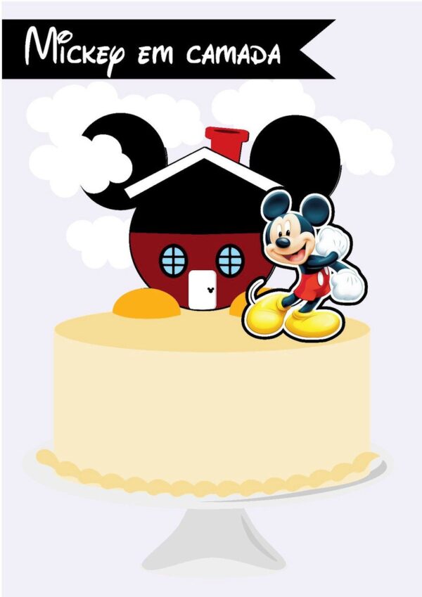Topo Bolo Mickey Camadas