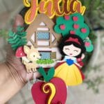 Topo de Bolo Branca de Neve Cute Camadas 10 Topo de Bolo Branca de Neve Cute Camadas