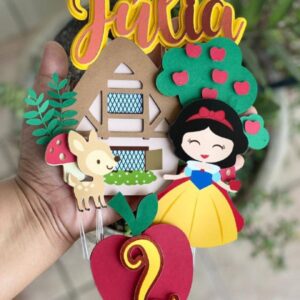 Topo de Bolo Branca de Neve Cute Camadas