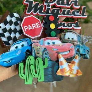 Topo de Bolo Carros Camadas