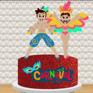 Topo de Bolo Casal Carnaval