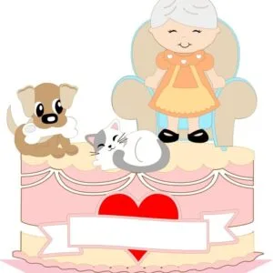 Topo de Bolo Dia dos Avós - Modelo 3