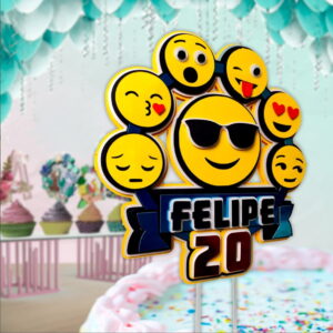 Topo de Bolo Emoji