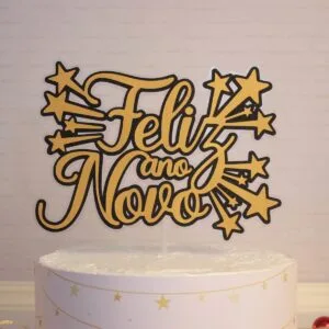 Topo de Bolo Feliz Ano Novo 7 Topo de Bolo Feliz Ano Novo