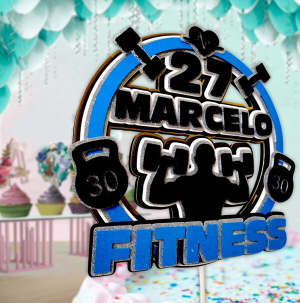 Topo de Bolo Fitness