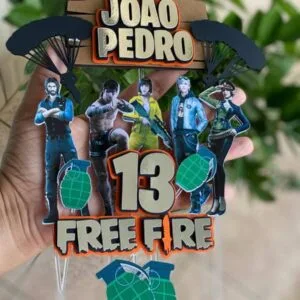 Topo de Bolo Free Fire Camadas