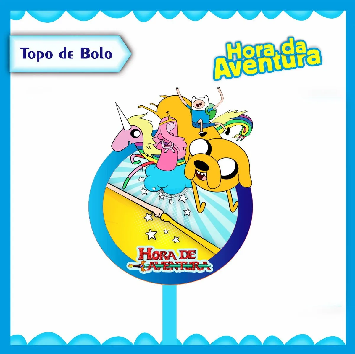 Topo de Bolo hora da Aventura 1 Topo de Bolo hora da Aventura