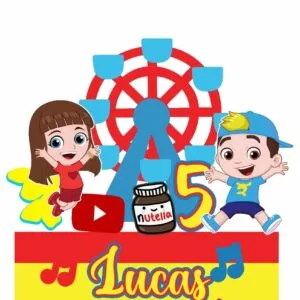 Topo de Bolo Luccas e Gi