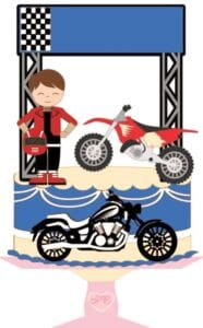 Topo de Bolo Motociclista