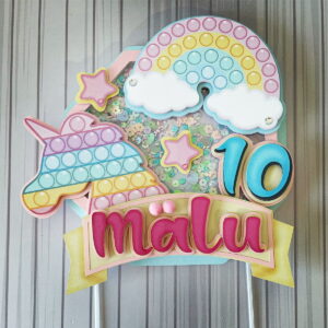 Topo de Bolo Pop It Menina - Arquivo Digital 18 Topo de Bolo Pop It Menina - Arquivo Digital