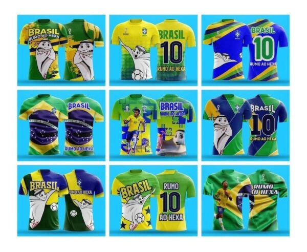 Vetor Camisa Brasil Copa Do Mundo 2022 38 Artes Corel Cdr